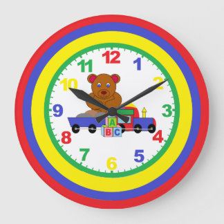 Kinderuhr mit Anzahl der Kinderzimmer Große Wanduhr