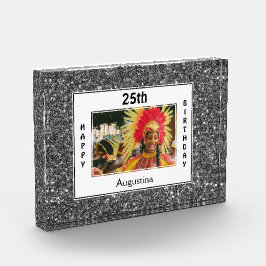 Kinderuhr mit silbernem Glitzerarmband | JEDES ALT Fotoblock