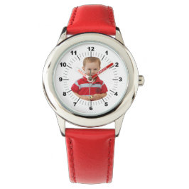 Kinderuhr - Personalisiert - Rotes Herz Armbanduhr