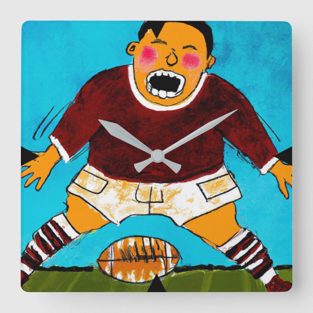 Kinderuhr Quadratische Wanduhr (Vorderseite)