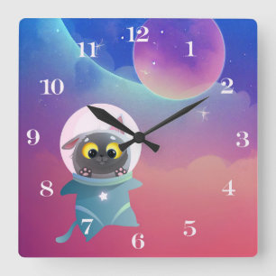 Kinderuhr Quadratische Wanduhr