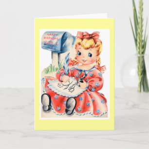 KinderVintage Geburtstagskarte Karte