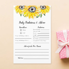 Kindervoraussagen und Ratschläge Sonnenblumendusch