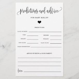 Kindervorhersage und Ratschläge, Kalligraphie, Pap Flyer