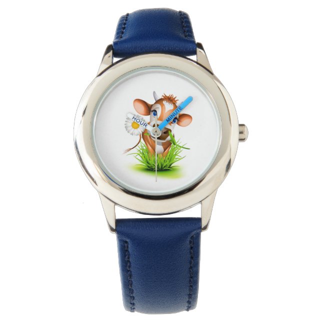 Kinderwache/Daisy Kuh Armbanduhr (Vorderseite)