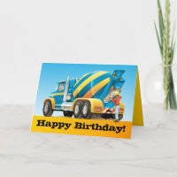 Kinderwagen aus Beton Truck Happy Birthday