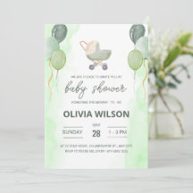 Kinderwagen-Baby-Party-Einladung, Boho geschlechts
