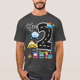 Kinderwagen Bahn 2. Geburtstag Party Kleinkind 2 J T-Shirt