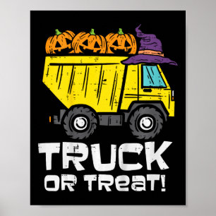 Kinderwagen oder Leckerei Halloween-Kostümkind Poster