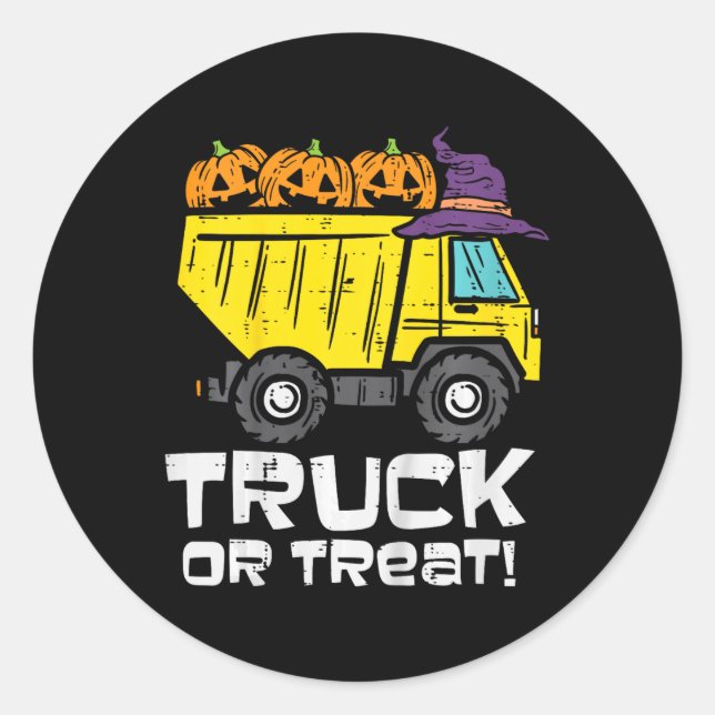 Kinderwagen oder Leckerei Halloween-Kostümkind Runder Aufkleber (Vorderseite)