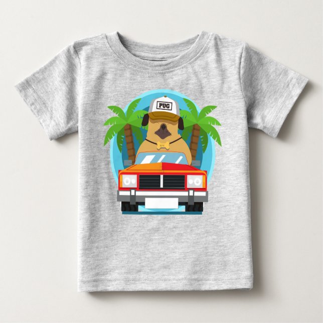 Kinderwagen Racing Funny Bumper Retro Meme Baby T-shirt (Vorderseite)