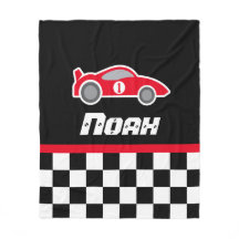 Kinderwagen rot karierte Fahnamendecke