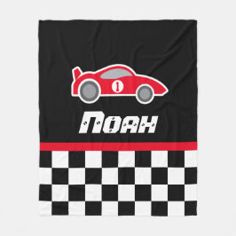 Kinderwagen rot karierte Fahnamendecke Fleecedecke