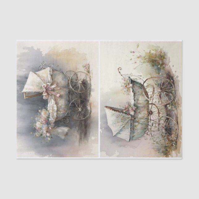 Kinderwagen Seidenpapier (Vorderseite)