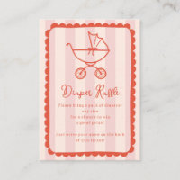 Kinderwagen-Wellenrand Rosa Babyparty-Windel-Raffl