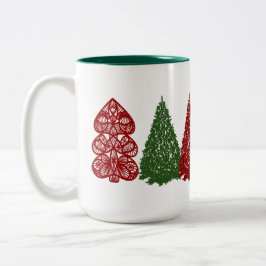 Kinderweihnachtsbäume Art Row Party Tasse