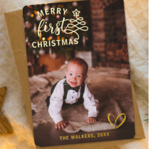 Kinderweihnachtsfest Folien Feiertagskarte