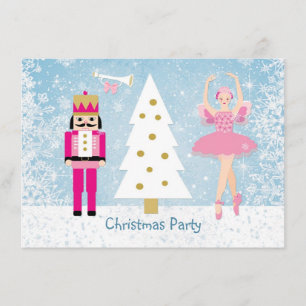 KinderweihnachtsParty - Baum, Ballerina, Einladung