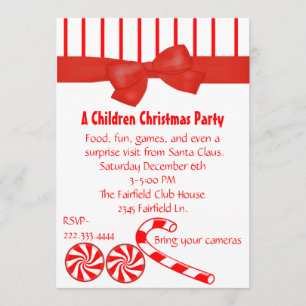 Kinderweihnachtszeit-Party Einladung