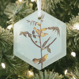Kinderwelpen-Gelber Vogel Ornament Aus Glas