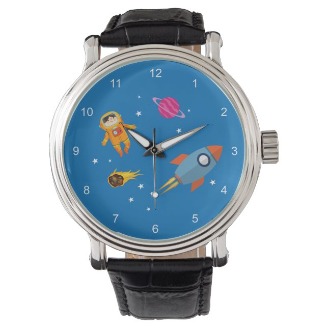 Kinderweltraummann Armbanduhr (Vorderseite)