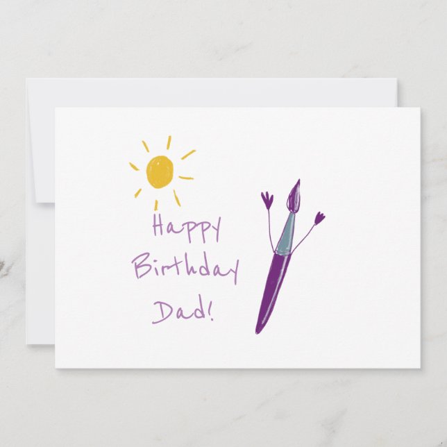 Kinderwerk für Vater Feiertagskarte (Vorderseite)