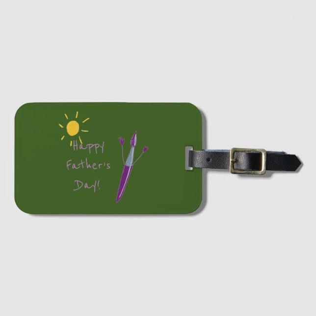 Kinderwerk für Vater Gepäckanhänger (Vorderseite (Horizontal))