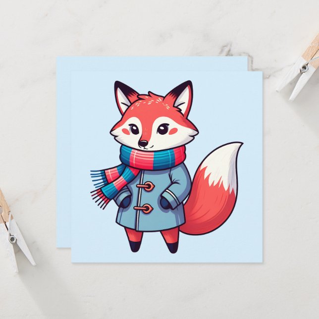 Kinderwinterfuchs (Vorderseite/Rückseite Beispiel)