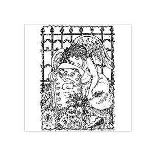 KINDERWOCHENGARANTIEANGEL, FRIEDHOF, MÄHREN GUMMISTEMPEL