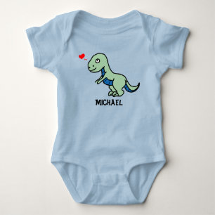 Kinderzeichnung eines T-Rex Baby Strampler