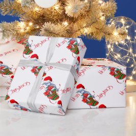 Kinderziege im Strumpf Weihnachtswrapping Paper Geschenkpapier
