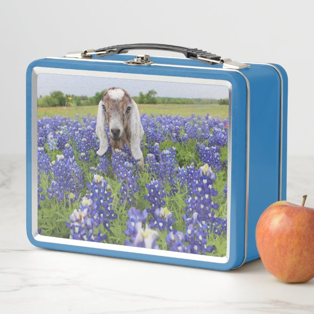 Kinderziege-Lunchbox Metall Brotdose (Beispiel)