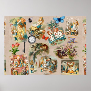 Kinderzimmer Alice Farbige 1800er Klassiker Wunder Poster