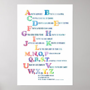 Kinderzimmer Alphabet Poster