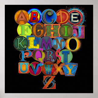Kinderzimmer Alphabet Poster
