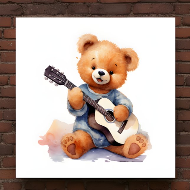 Kinderzimmer Art Poster Teddy Bären Gitarre Verlas (Von Creator hochgeladen)