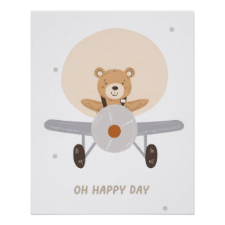 Kinderzimmer Art Print, Kinderraum Poster