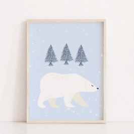 Kinderzimmer aus weißem Snow Winter-Polar Poster