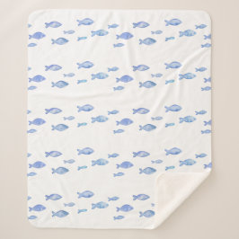 Kinderzimmer Baby Blue Sea Fish Sherpadecke
