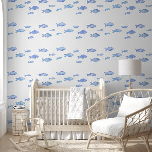 Kinderzimmer Baby Blue Sea Fish Tapete