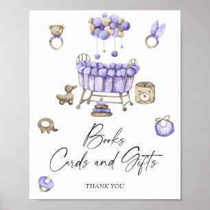 Kinderzimmer Baby Dusche BÜCHER KARTEN UND GIFTS Poster
