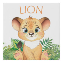 Kinderzimmer Baby Lion Imitate Canvas drucken