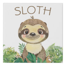 Kinderzimmer Baby Sloth Imitate Canvas Print