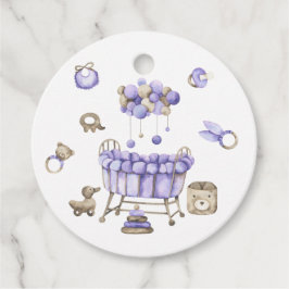Kinderzimmer Babydusche - Dankeschön Karte Geschenkanhänger