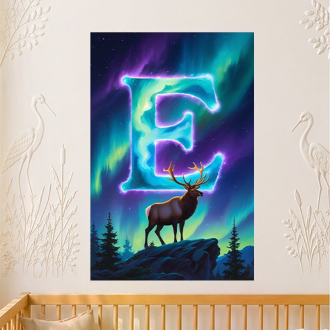 Kinderzimmer Buchstabe E Name Nordlichter Elch Bab Poster (Von Creator hochgeladen)