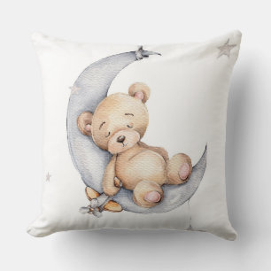 Kinderzimmer Cushion - Baby Bear Moon Stars Kissen