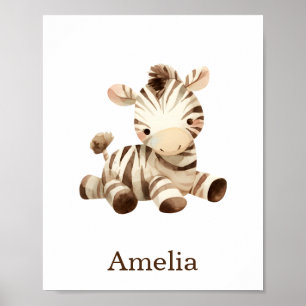 Kinderzimmer Decor Toy Animal Zebra Geschlecht neu Poster