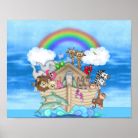 KINDERZIMMER DECORATION Noahs Ark RAINBOW MURAL