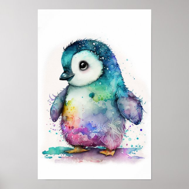 Kinderzimmer-Dekor des Baby Pinguin Poster (Vorne)