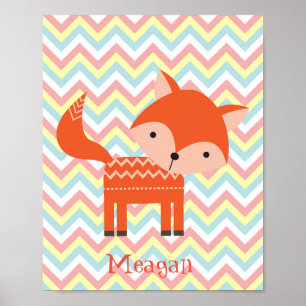 Kinderzimmer Fox Kinderzimmer Wanddekoration Poster